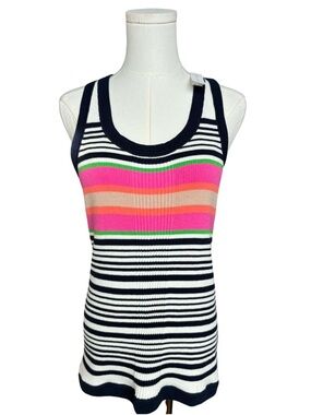 Trina Turk Los Angeles Striped Ribbed Tank